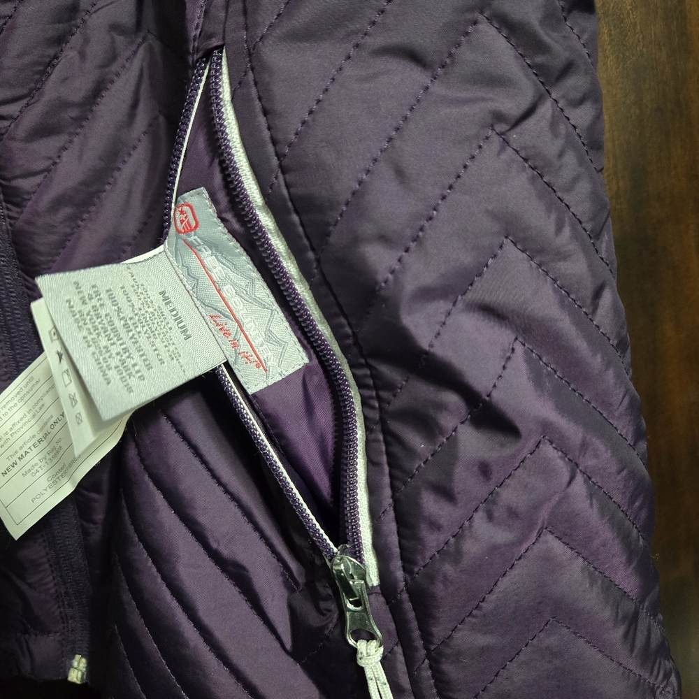 Reversible Free Country Deep Purple Quilted Vest, M NEW - Picture 10 of 13